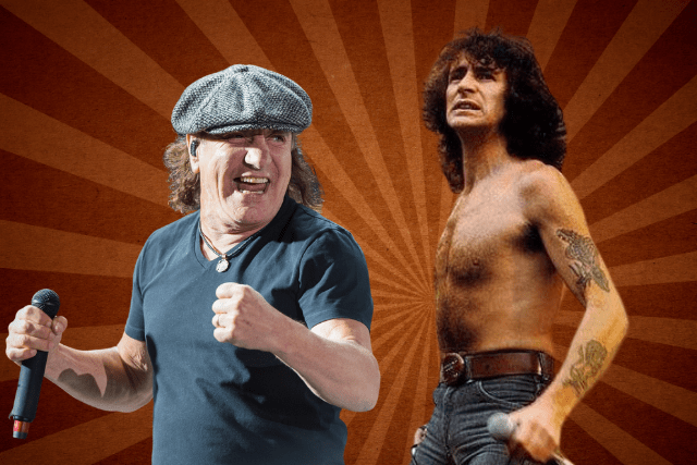 Bon Scott and Brian Johnson